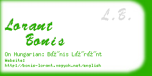 lorant bonis business card